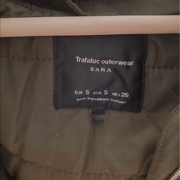 Zara Khaki Green Parka Coat - Picture 5 of 5